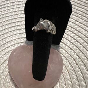 Beautiful Vintage .925 Sterling Silver Horse Head Ring